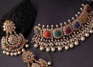 navrathan and polki choker set