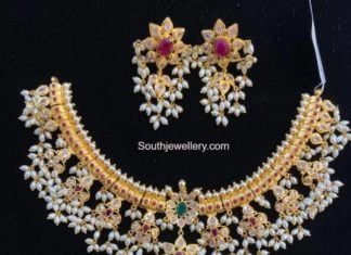guttapusalu necklace and erarings set