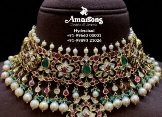 floral kundan necklace amarsons