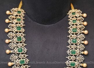 bridal diamond and emerald haram