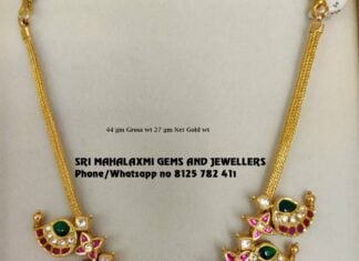 simple kundan mango necklace