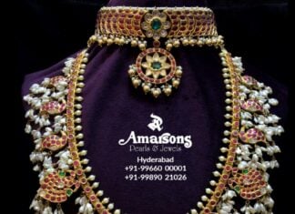 kundan choker and peacock kundan haram