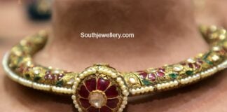 antique gold kante nakshi choker