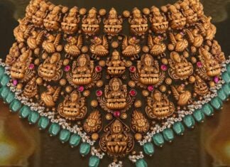 antique gold lakshmi choker (3)