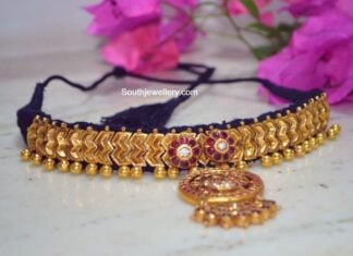 antique gold kundan choker