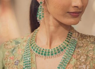 diamond emerald jewellery set shree jewellers