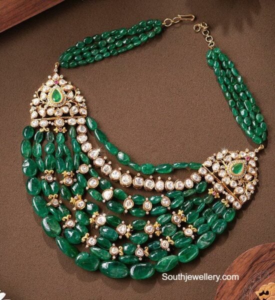 emerald beads necklace (2)