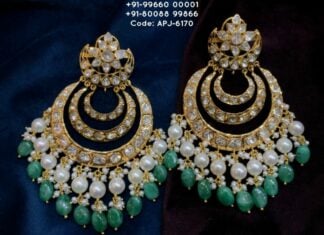 polki diamond chandbalis