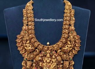 antique gold nakshi work haram pmj