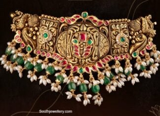 antique gold kundan nakshi choker