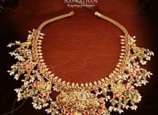 antique gold peacock guttapusalu necklace