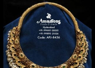 Antique gold peacock nakshi necklace kante nakshi necklace