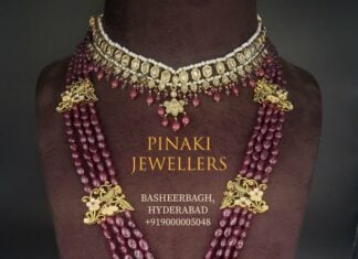 uncut diamond necklace and beads haram