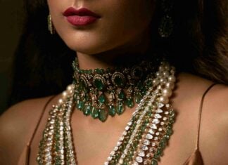 Emerald polki set by Akoya polki jewelelry set akoya