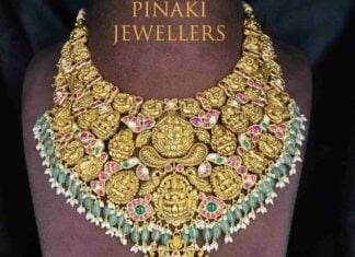 antiqur gold lakshmi choker