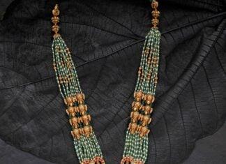 beads mala with puligoru pendant - Copy