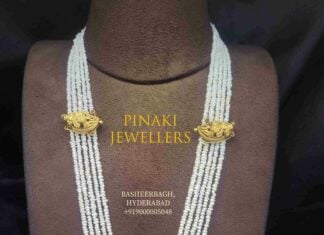 ksea pearls haram with gold pendant