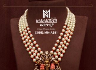 pearl mala with balaji pendant